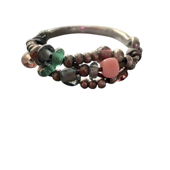 Uno de 50 Elegant Silver & Multicolor Beaded Bracelet - Picture 1 of 8